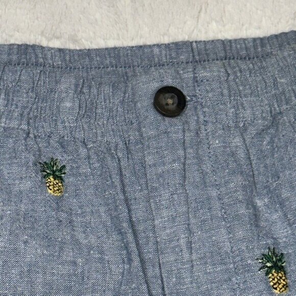 Janie and Jack Embroidered Pineapple Linen Shorts size 18-24 months NEW Hawaiian - Picture 12 of 12